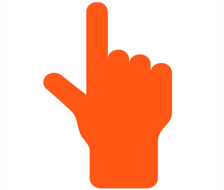 Orange fingertip icon