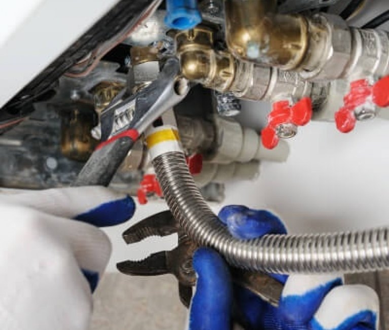 fixing a gas boiler leak