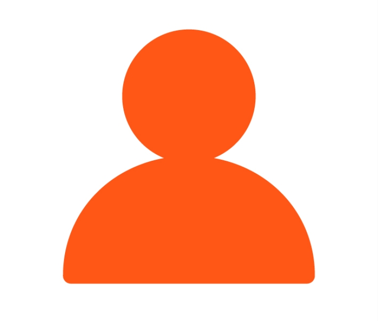 Orange person icon 