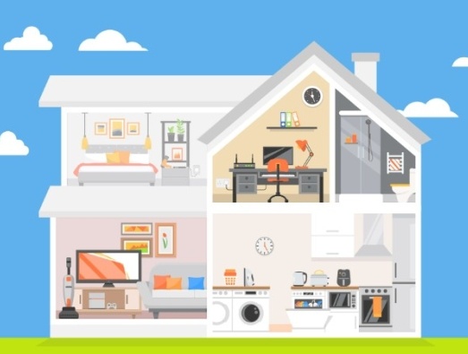 Image of a household with various appliances
