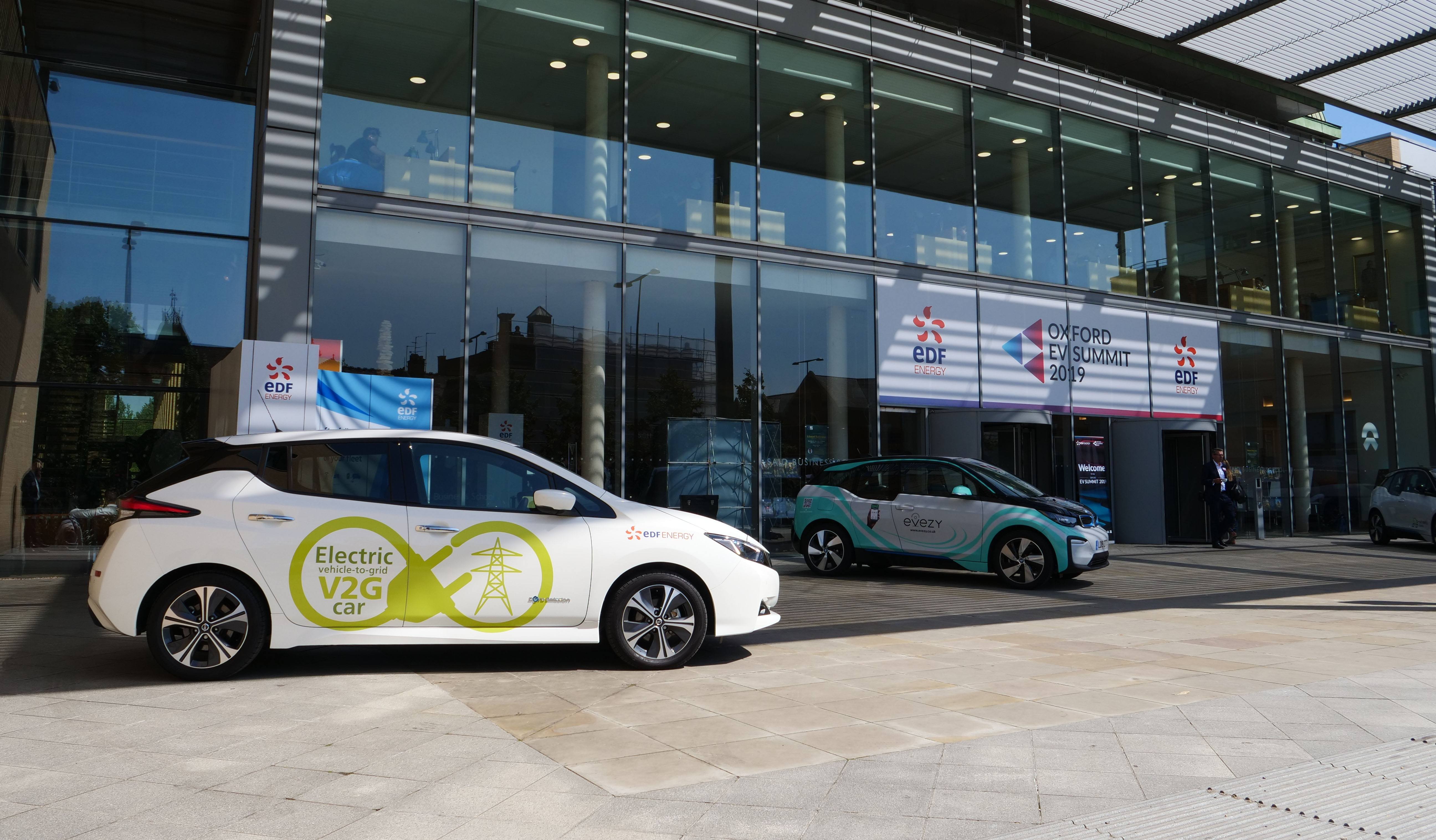 EDF Energy's Vehicle to Grid (V2G) car on show.
