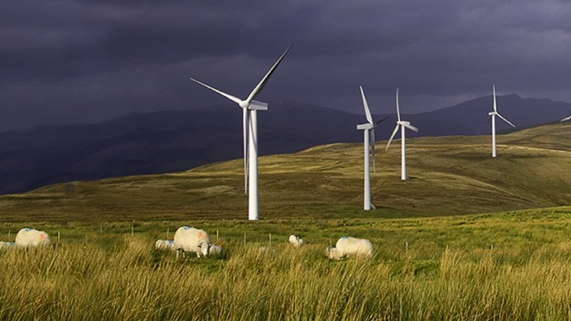 Picture of wind turbines in the countryside